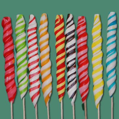 Sucette Tortillon Moyen Modle assortiment 60 pices