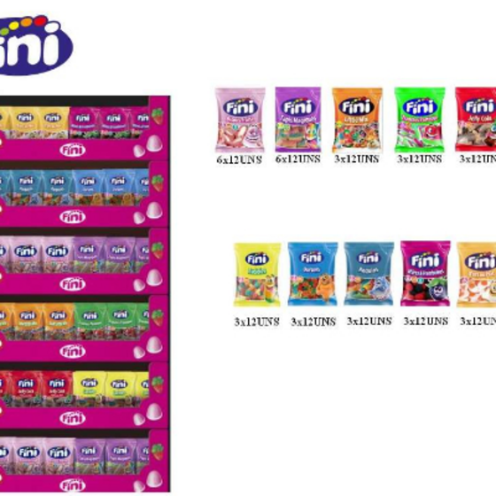 FINI - DISPLAY SACHET 90GR x 12 HALAL FINI x 36 CARTONS