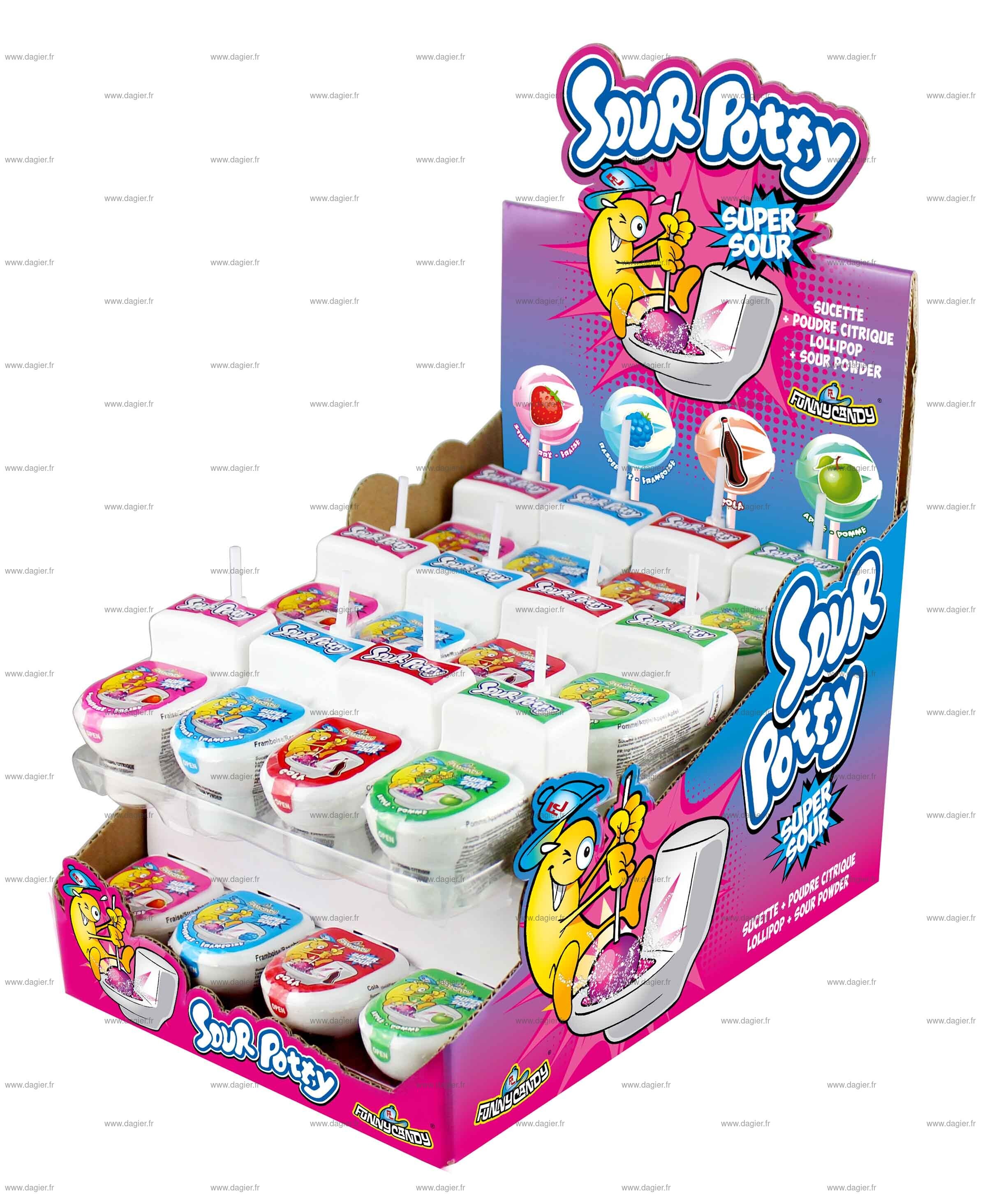 SOUR POTTY CANDY 19GR x 24 UNS