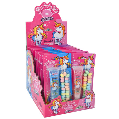 UNICORN LIPGLOSS & BRACELET 31GR x 18 UNS