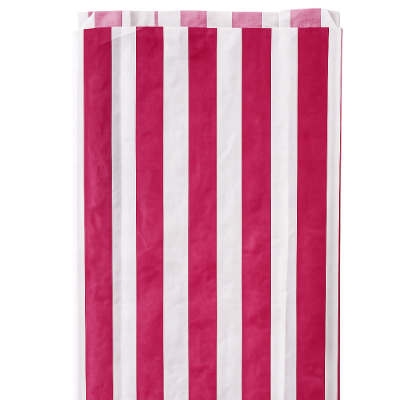 SACHETS CROISSANT PERSONNALISES ROSE ET BLANC 19x8x35 CM x 250 UNS