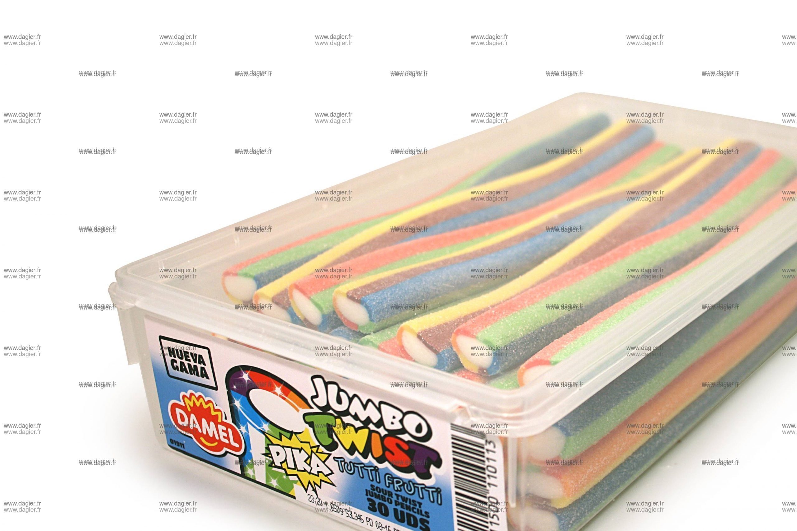 Damel - Jumbo Twist Multicolore Acide Halal x 30pcs