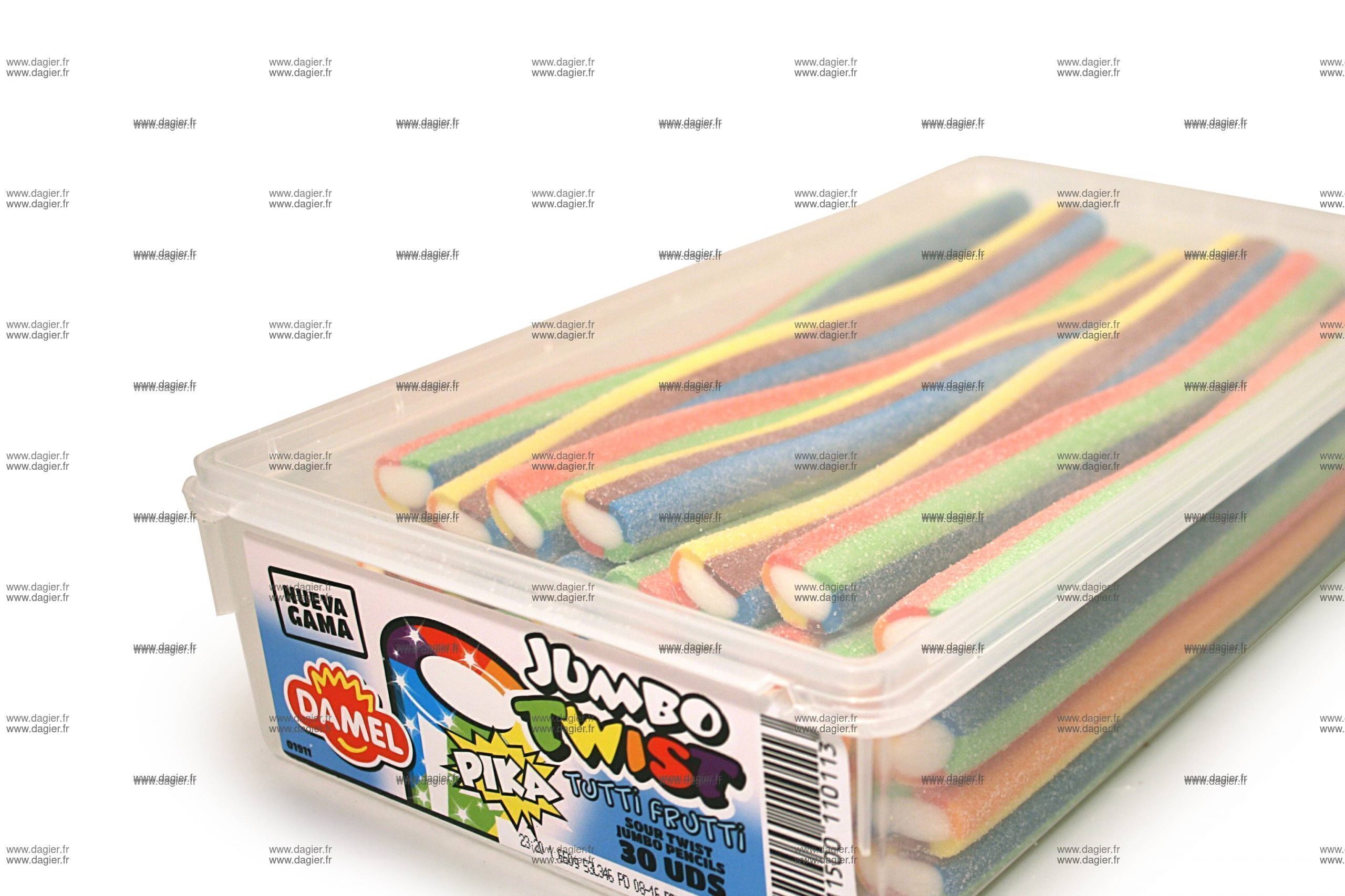 Damel - Jumbo Twist Multicolore Acide Halal x 30pcs