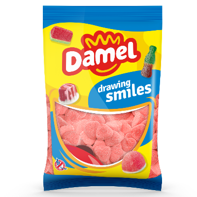 Damel Vrac - Coeur fourr acide fraise Halal x1kg