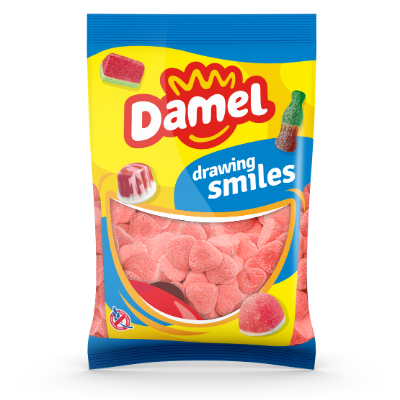 Damel Vrac - Coeur fourr� acide fraise Halal x1kg