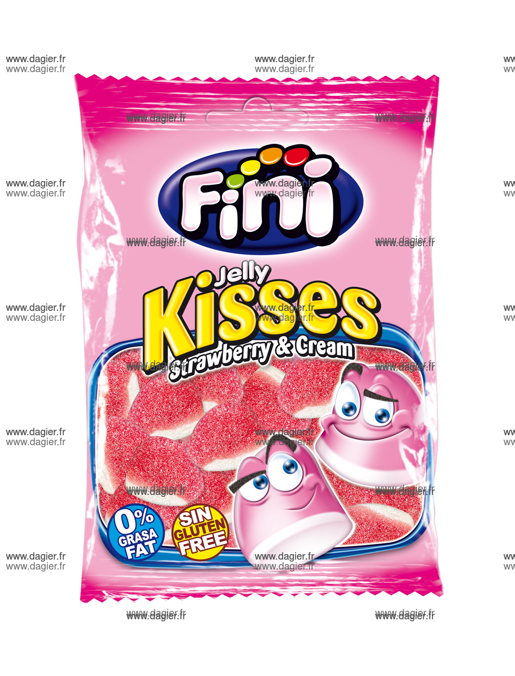FINI - Bisous fraise sucre 90 gr x12