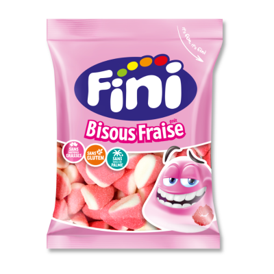 FINI - Bisous fraise sucre 90 gr x12 uns