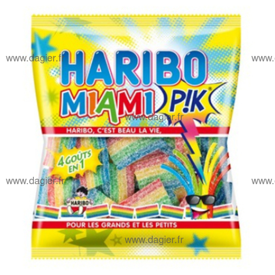 HARIBO - MIAMI PIK 120 gr Carton de 30 sachets