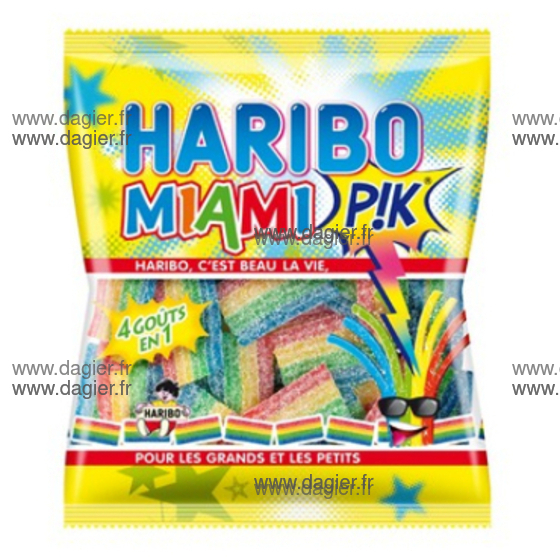 HARIBO - MIAMI PIK 120 gr Carton de 30 sachets