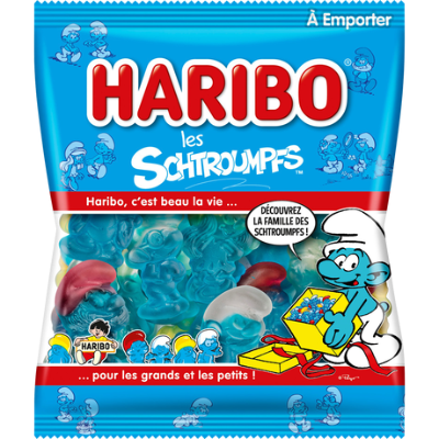 HARIBO - SCHTROUMPFS 120 gr Carton de 30 sachets