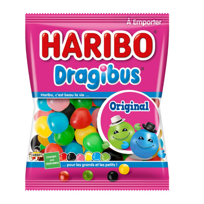 HARIBO - DRAGIBUS 120 gr Carton de 30 sachets