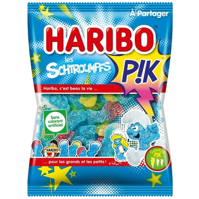 HARIBO - SCHTROUMPFS PIK 120 gr Carton de 30 sachets
