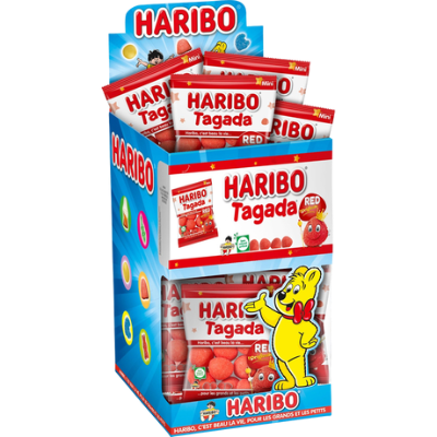 HARIBO - TAGADA 40gr Boite de 30 mini sachets HLLWN