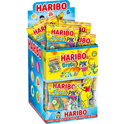 HARIBO - CROCO PIK 40gr Boite de 30 mini sachets HLLWN