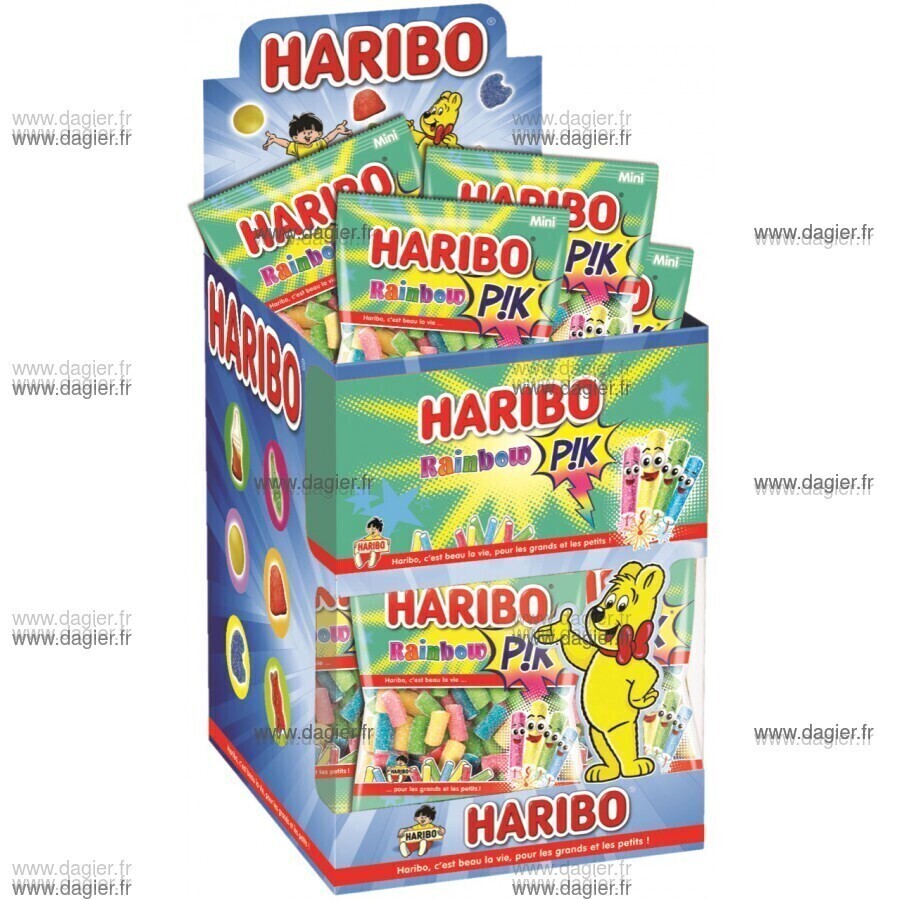 HARIBO - RAINBOW PIK 40gr Boite de 30 mini sachets HLLWN