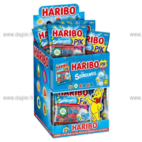 HARIBO - SCHTROUMPFS PIK 40gr Boite de 30 mini sachets HLLWN