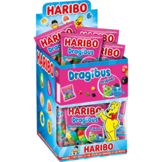 HARIBO - DRAGIBUS 40gr Boite de 30 mini sachets HLLWN