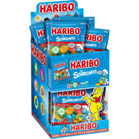 HARIBO - SCHTROUMPFS 40gr Boite de 30 mini sachets - Bonbons Haribo -  Grossiste bonbon