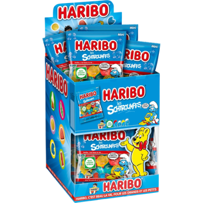 HARIBO - SCHTROUMPFS 40gr Boite de 30 mini sachets HLLWN