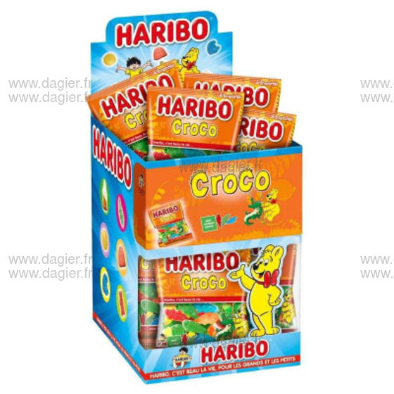 HARIBO - CROCO 40gr Boite de 30 mini sachets