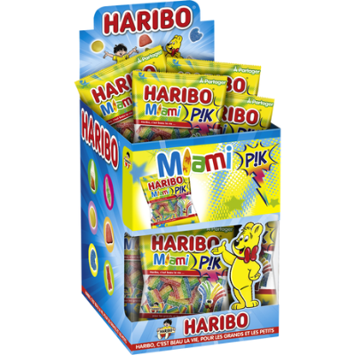HARIBO - MIAMI PIK 40gr Boite de 30 mini sachets HLLWN