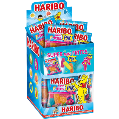 HARIBO - SUPER FRITE PIK 40gr Boite de 30 mini sachets HLLWN