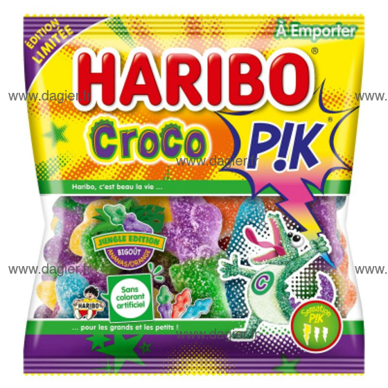 HARIBO - Croco Pik 120 gr Carton de 30 sachets