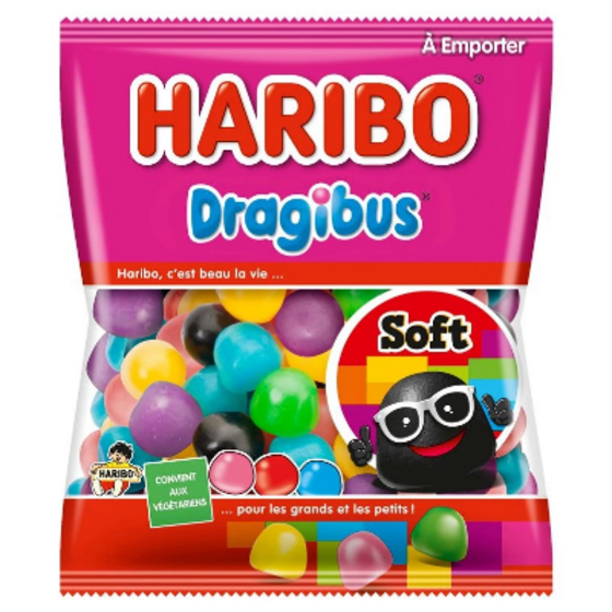 HARIBO - Dragibus Soft 120 gr Carton de 30 sachets