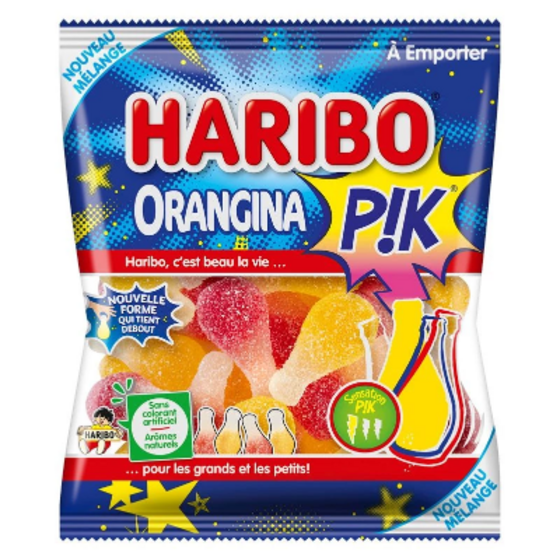 HARIBO - Orangina Pik 120 gr Carton de 30 sachets